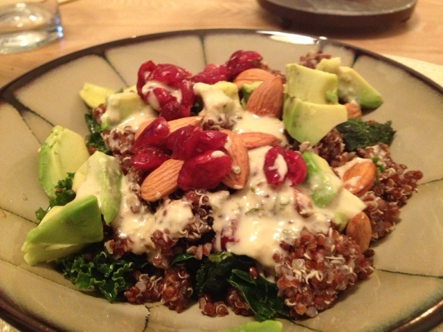 Red Quinoa Lacinato Kale Salad - www.rawgirltoxicworld.com