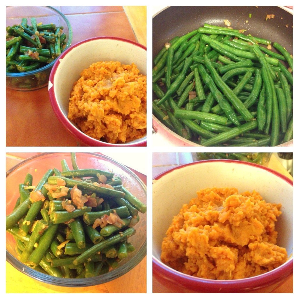 sweet potatoe and green beans